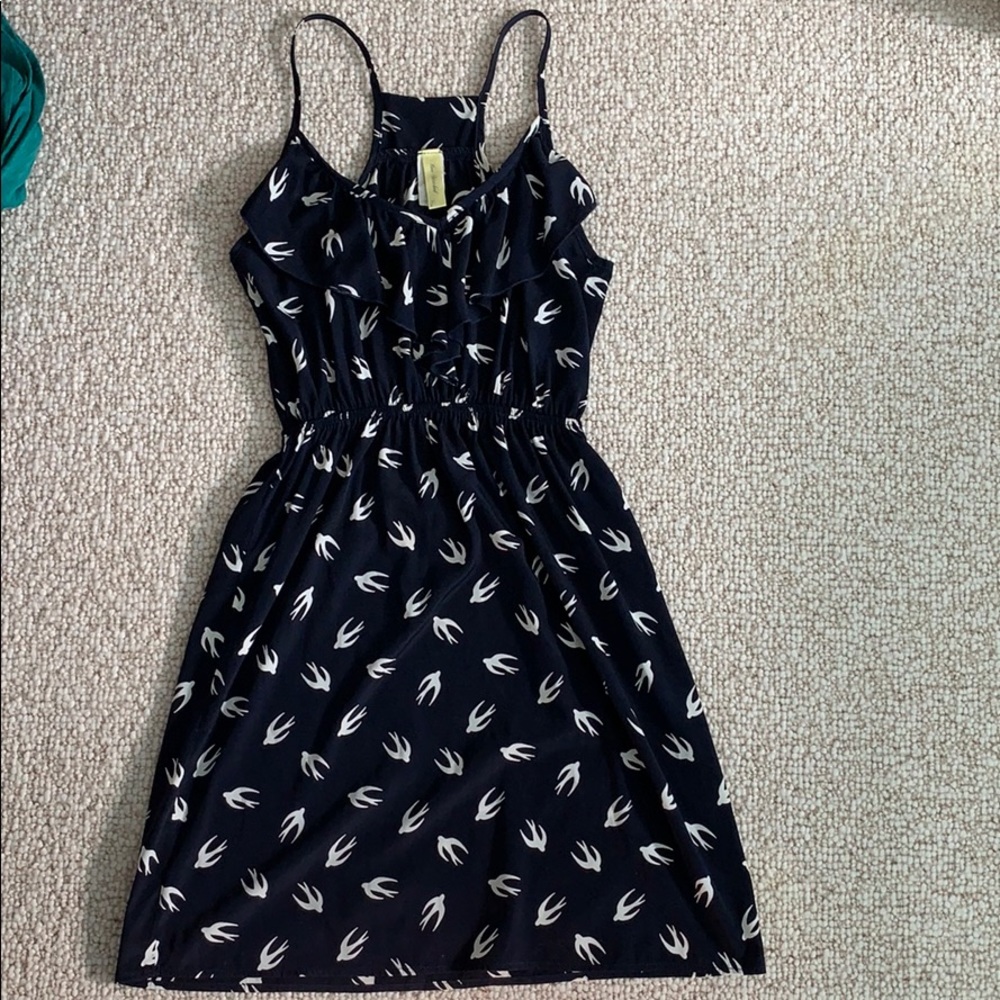 Bee Stitched navy Silk dress